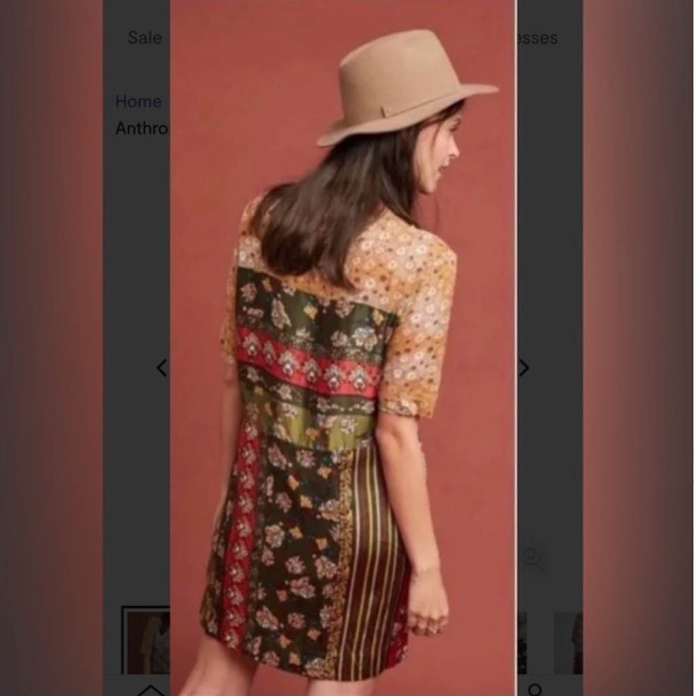 Anthropologie TINY Multicolor Patchwork Mini Dress - image 4